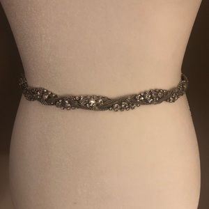 Rhinestone belt with sash